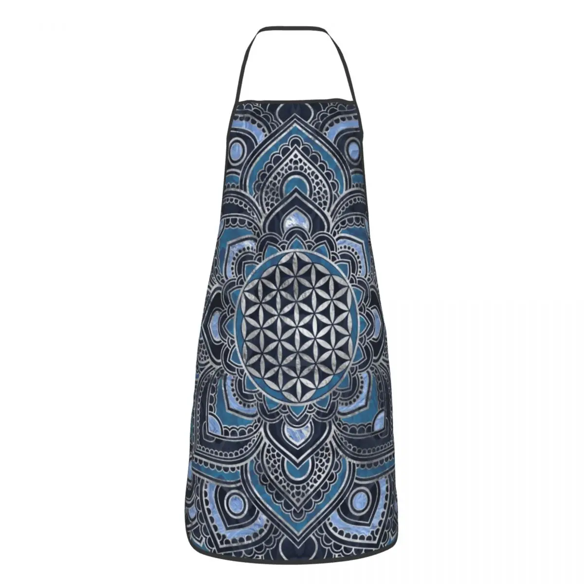 

Flower Of Life In Lotus Mandala Aprons Men Women Zen Yoga Meditation Unisex Kitchen Chef Bib Tablier Cuisine Cooking Baking