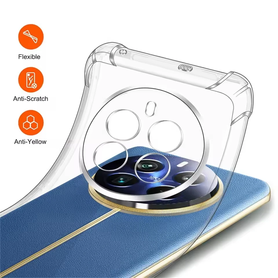 Shockproof Clear Silicone Phone Case with Airbag Protection