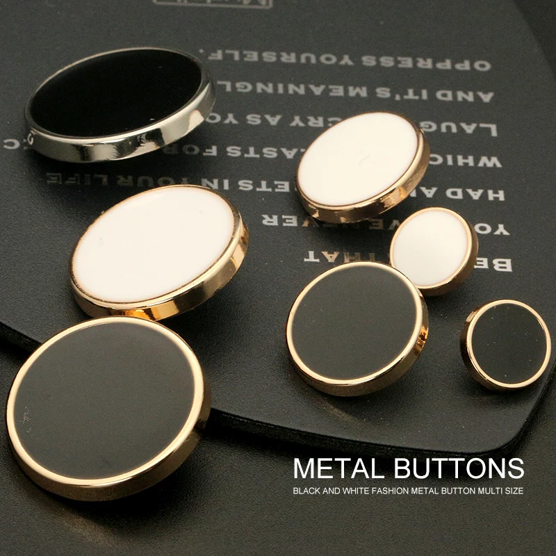 6-piezas-11-25mm-botones-para-ropa-de-bebe-Botones-blancos-y-negros-de ...