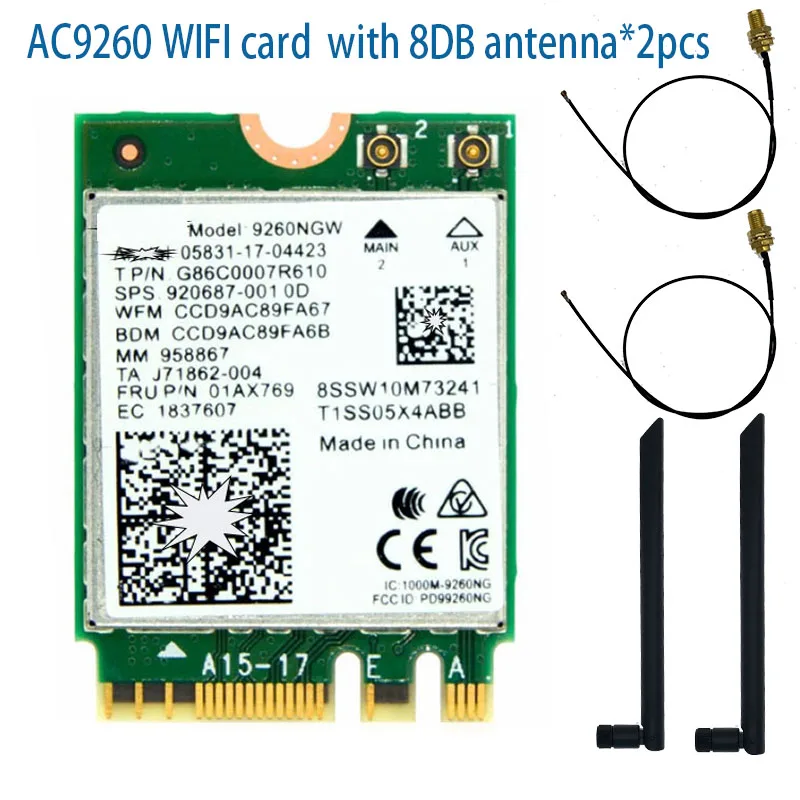 รูปสินค้า Wi-Fi ความเร็วสูง 1730Mbps + Bluetooth 5.0 สำหรับคอมพิวเตอร์