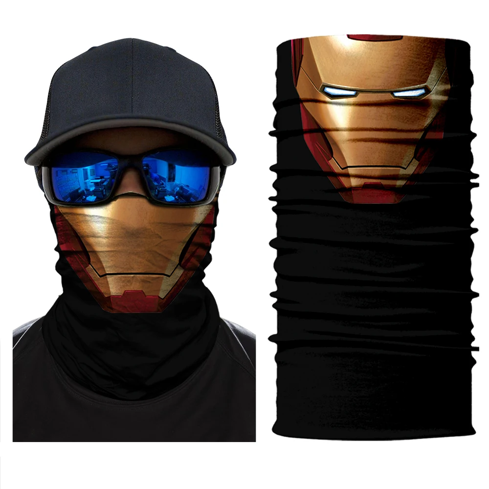 3D Riding Motorcycle Head Cover Mask Clown V-shaped Enemy Team Skull Multi Functional Magic Headband Mask