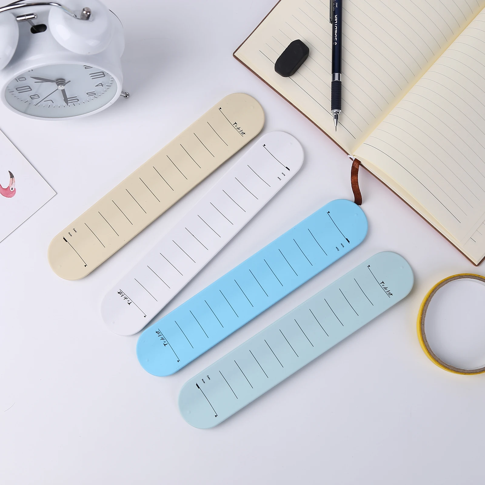 Silicone Memo Bracelet Reusable Wearable Pocket To-do List Wrist Strap Writeable Waterproof with Oversized Scale for Kids Adults