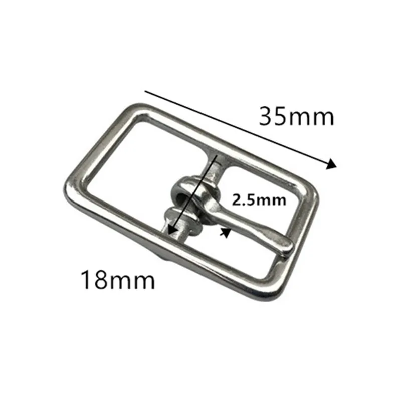 50pcs Stainless Steel Pin Buckle Garment Bag Leather Craft Silver Buckles 17mm