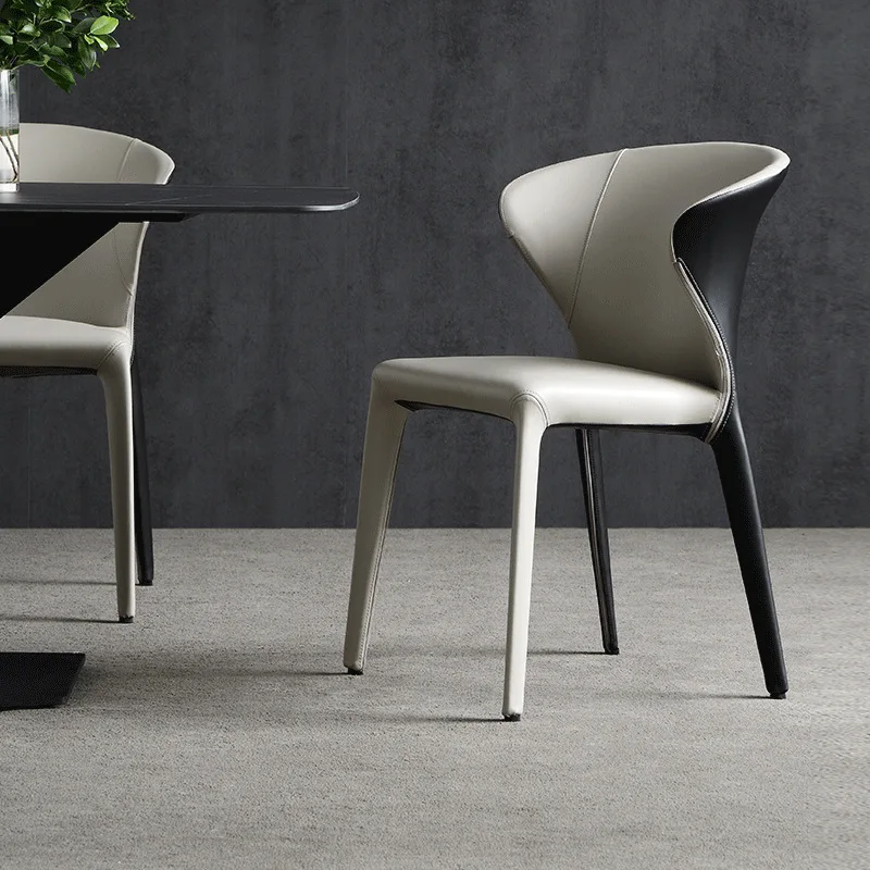 

Italian home light luxury modern dining chair Nordic small apartment design