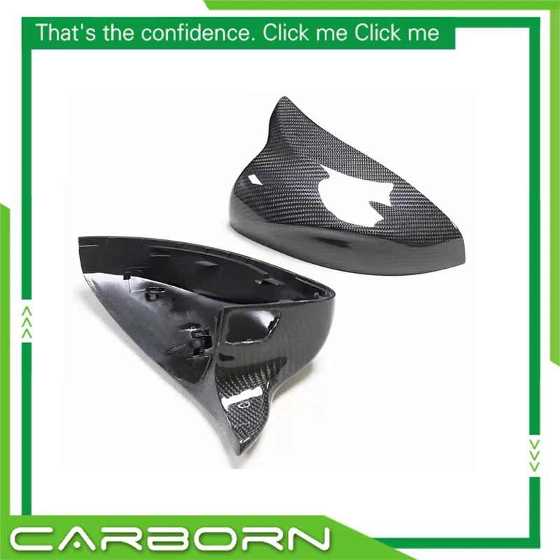 Per Audi A3 S3 Rs3 2014 15 16 17 18 19 Vera Fibra Di Carbonio Oem/Ox Horn Look Aggiungi/Sostituisci Le Coperture Del Cappuccio Dello Specchio Laterale