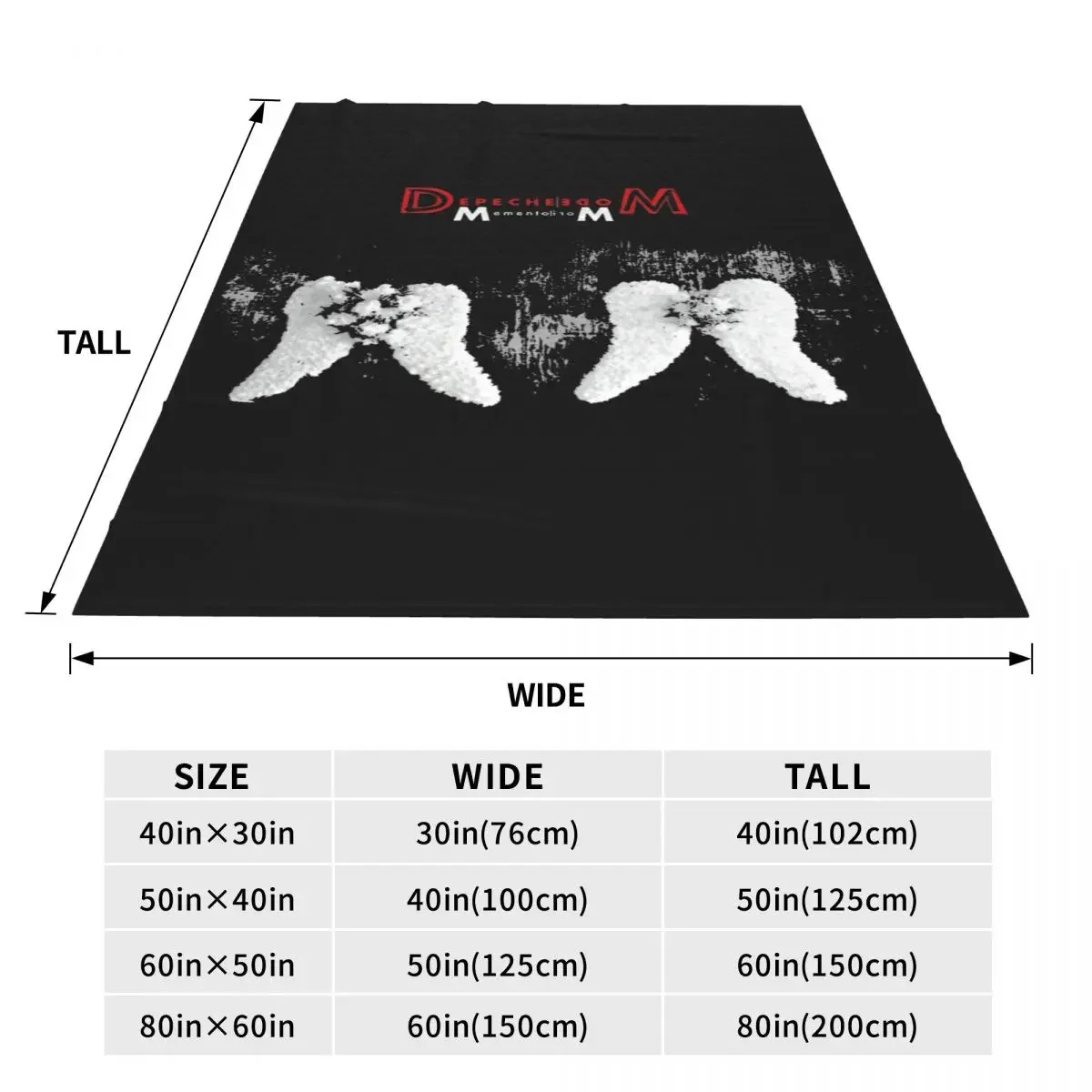 Depeche Cool Mode Blankets Velvet Print Breathable Lightweight Thin Throw Blanket for Bed Travel Quilt 6