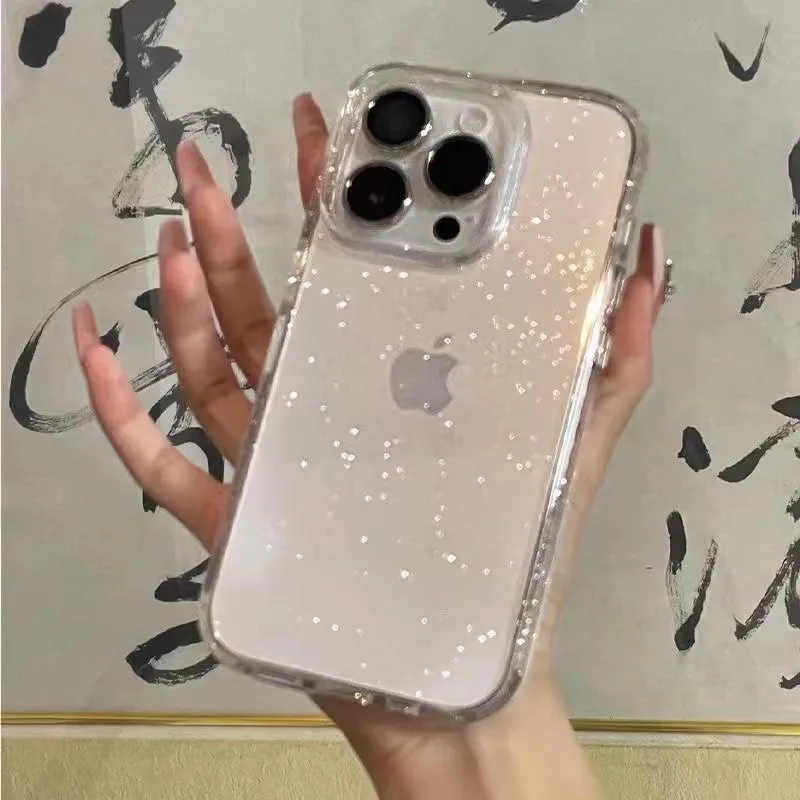 Luxury Bling Glitter Shockproof Transparent Soft Phone Case