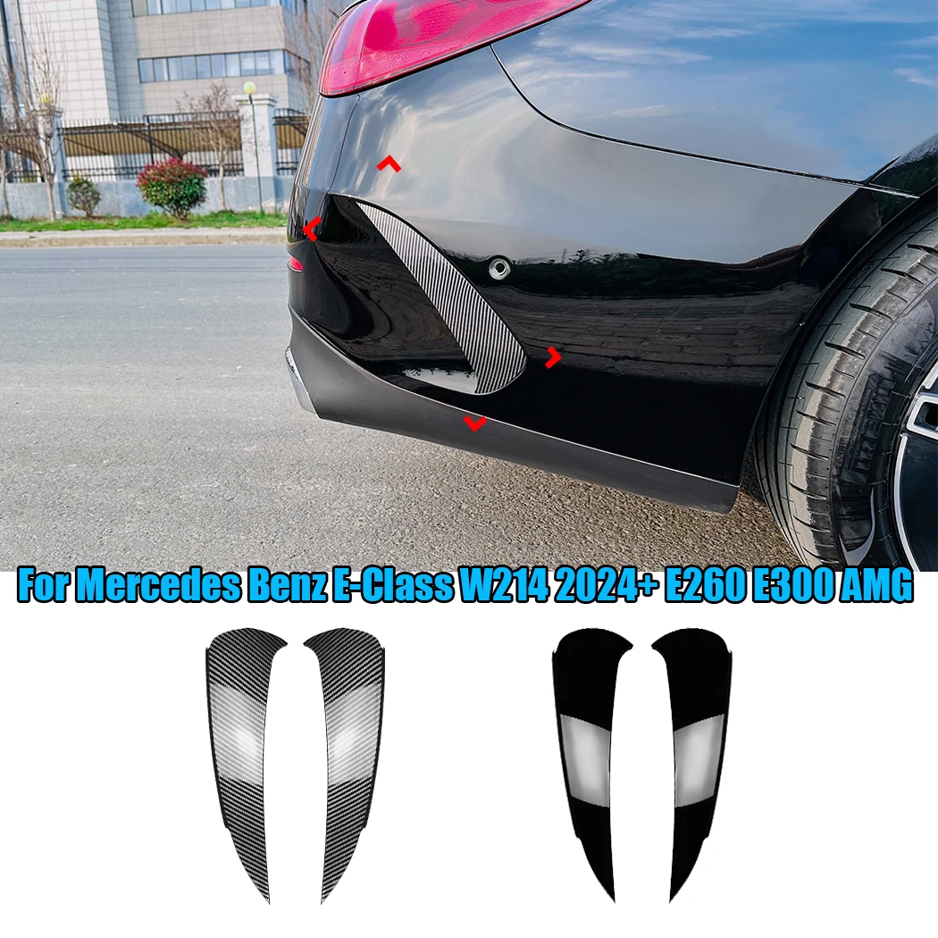 

Rear Bumper Lip Fender Air Outlet Cover Trim For Mercedes Benz E-Class W214 2024+ E260 E300 AMG Exterior Body Bumper Sticker