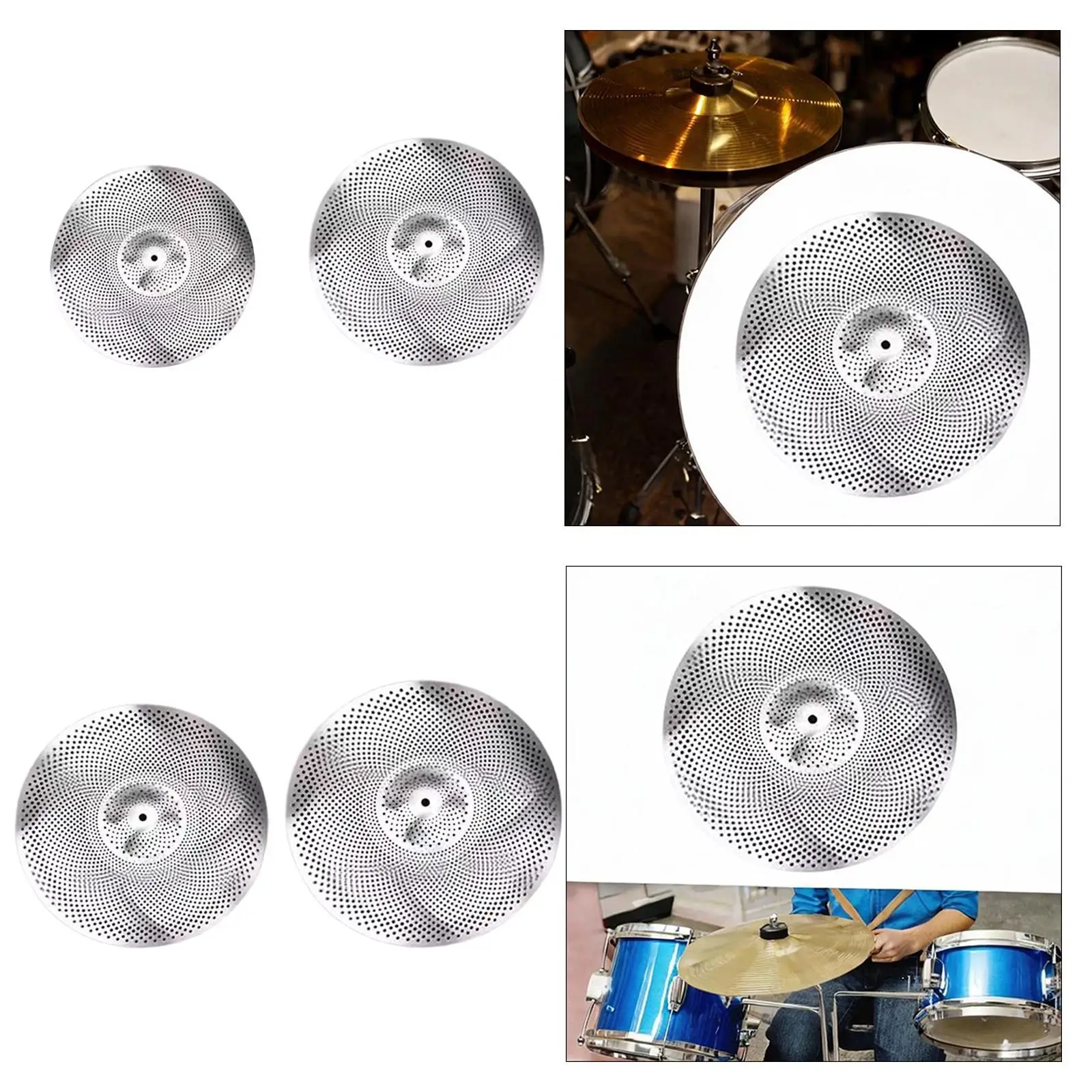Practice Cymbal Low Volume Sturdy Drummer Mute for Beginners drum cymbal kit