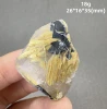 Natural Brazil Gold Rutilated Quartz Hair Crystal and specular hematite symbiosis Mineral Specimen 3