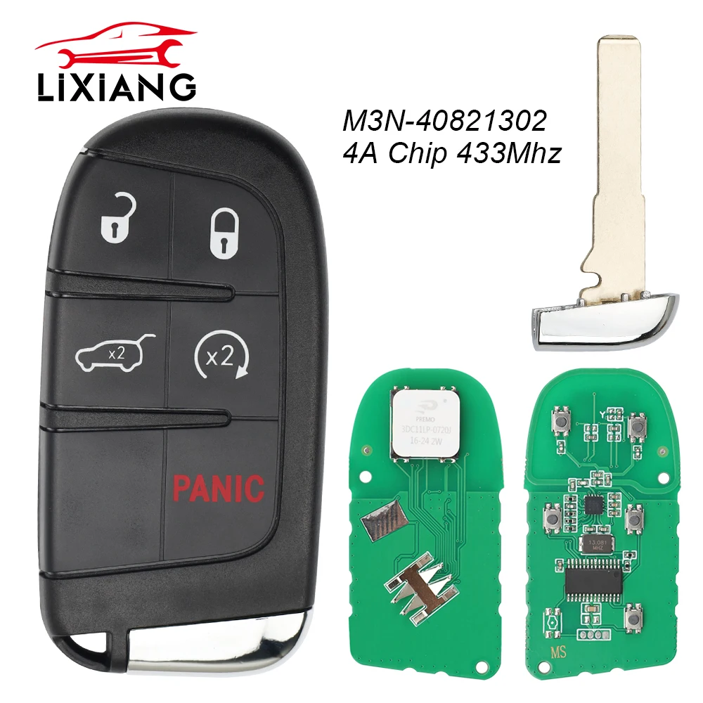 LIXIANG Keyless Go Car Key Smart Remote Key 433mhz for Jeep Compass ...