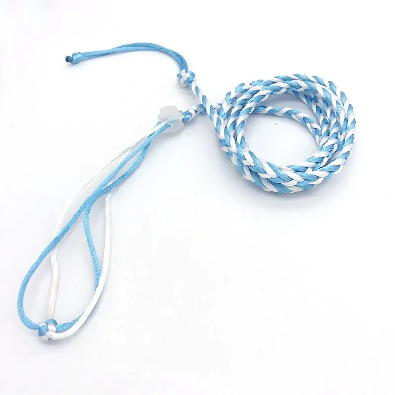 Adjustable pet hamster harness rope gerbil cotton rope harness lead collar for rat mouse hamster pet cage leash 1.4m