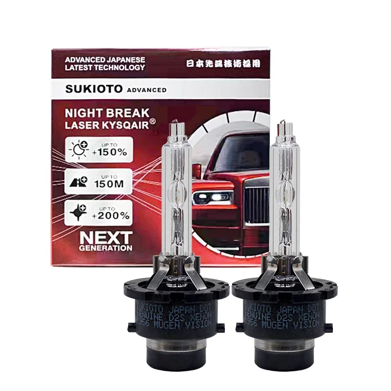 2PCS SUKIOTO ADVANCED GENUINE DOT D2S D2R HID Xenon Bulbs 55W 35W Xenon Headlight D4S D4R HID Replacement Lamp 12V Car Light