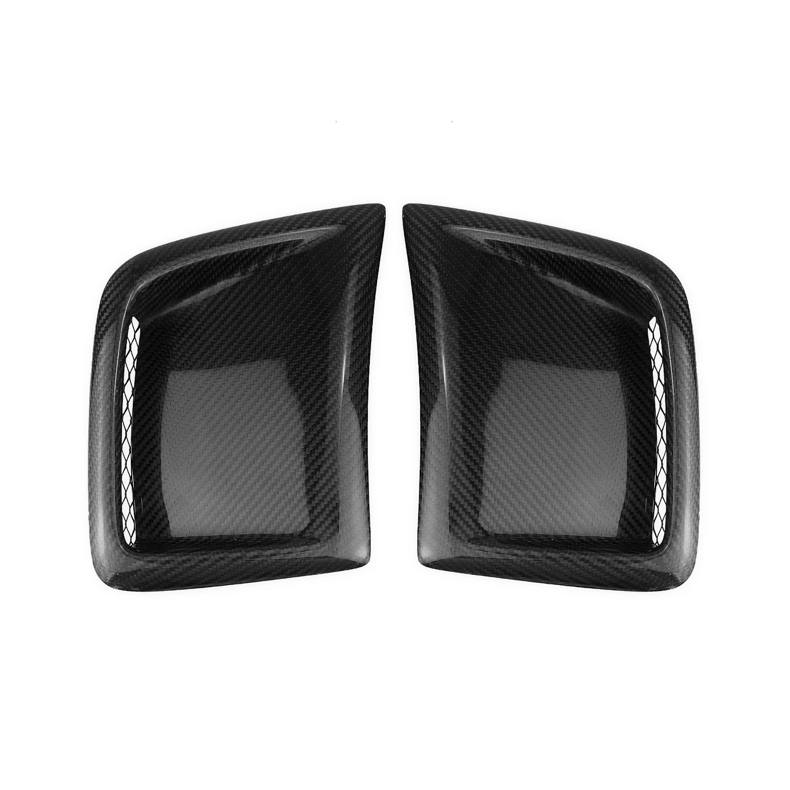 2PCS Carbon Fiber Front Side Air Vent Outlet Trim Fender Hood Flow Duct Cover For Subaru STI GRB Wagon 10th Hatchback 2008-2014