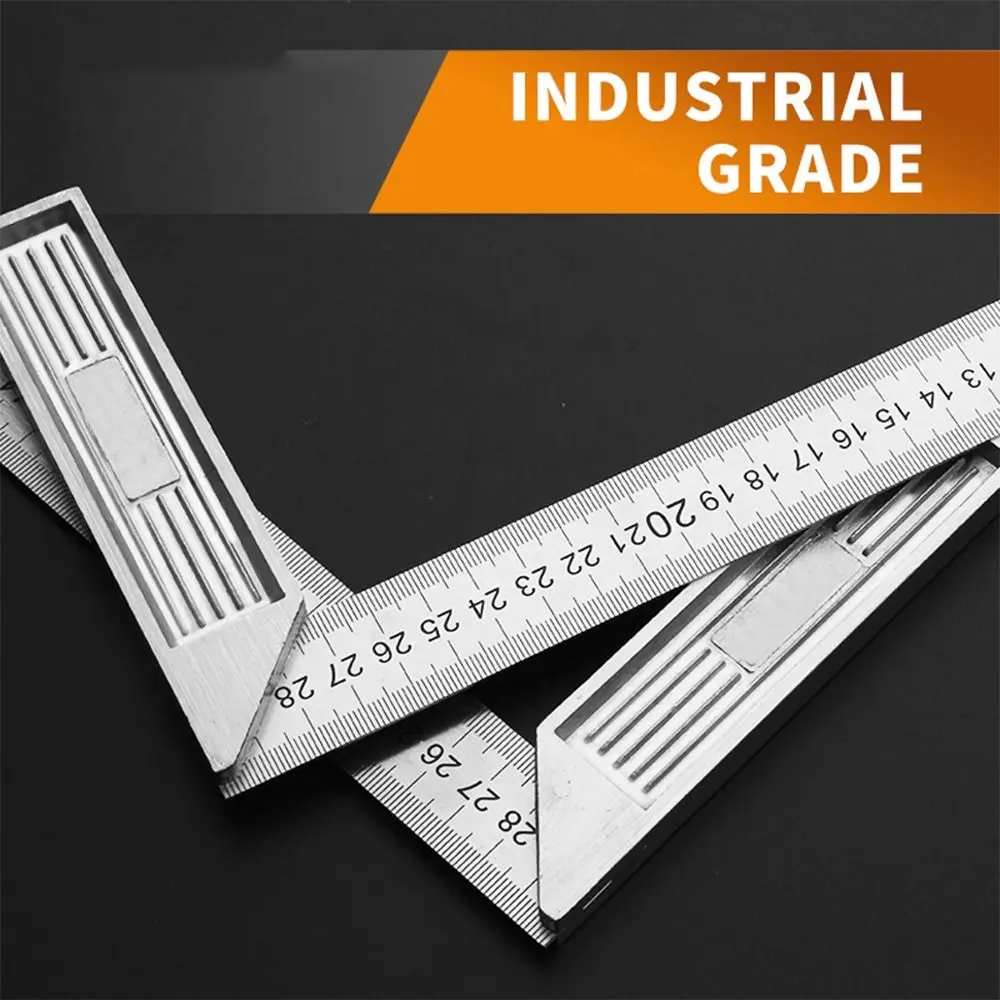 30/50 cm Edelstahl Dreieck Lineal Winkel Quadrat Lineal 90 Grad Rechtwinklig Lineal Holzbearbeitung Gauge Mess Werkzeug – Detail 14