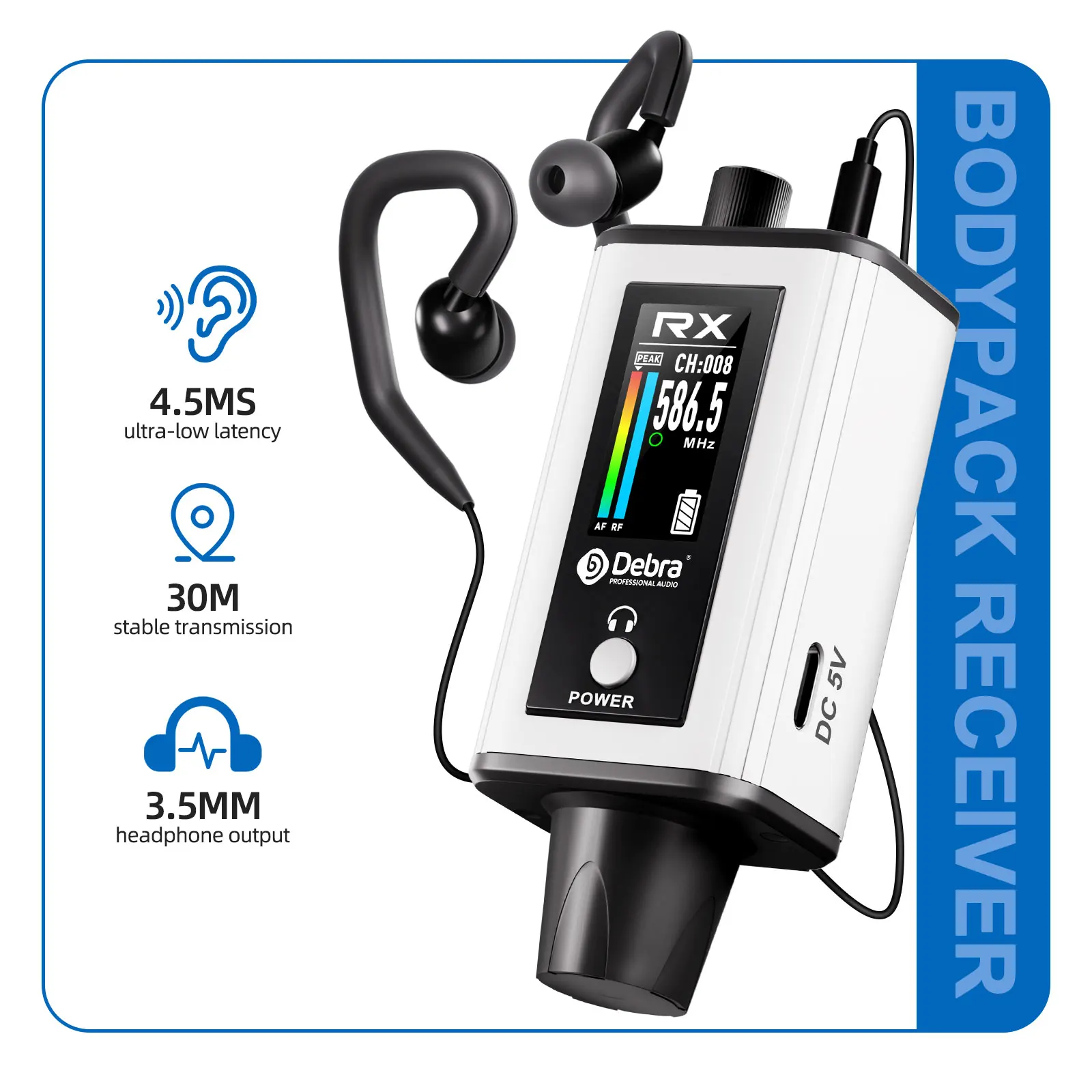 2025 NEW  Audio UHF IEM Stereo EMX-1 wireless monitoring system Rechargeable wit