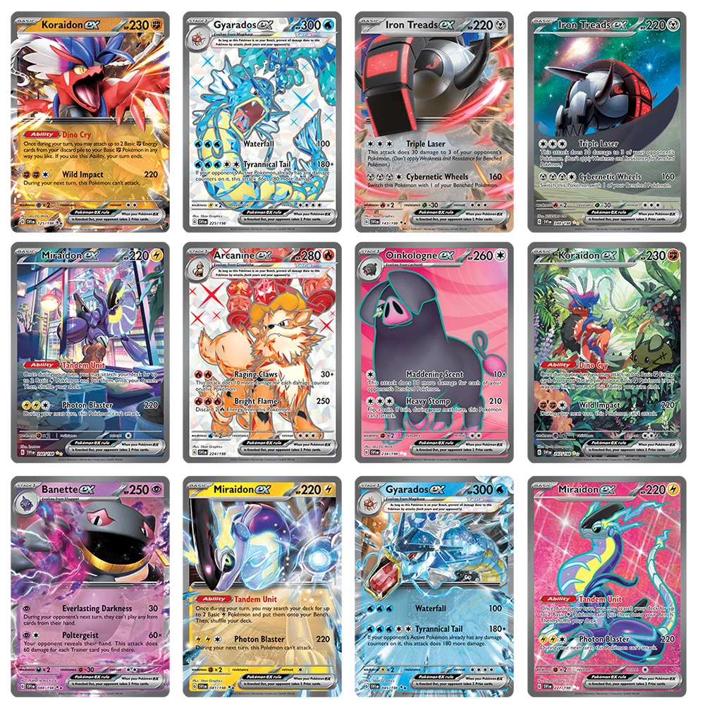 100Pcs GX Holographic Pokemon Cards in Portuguese Letter with