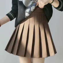 

2022 Spring Women Skirt Brown Safety Short Pant Pleated Skirt Female Y2k High Waist Casual Short Skirt A-line Khaki Mini Skirts