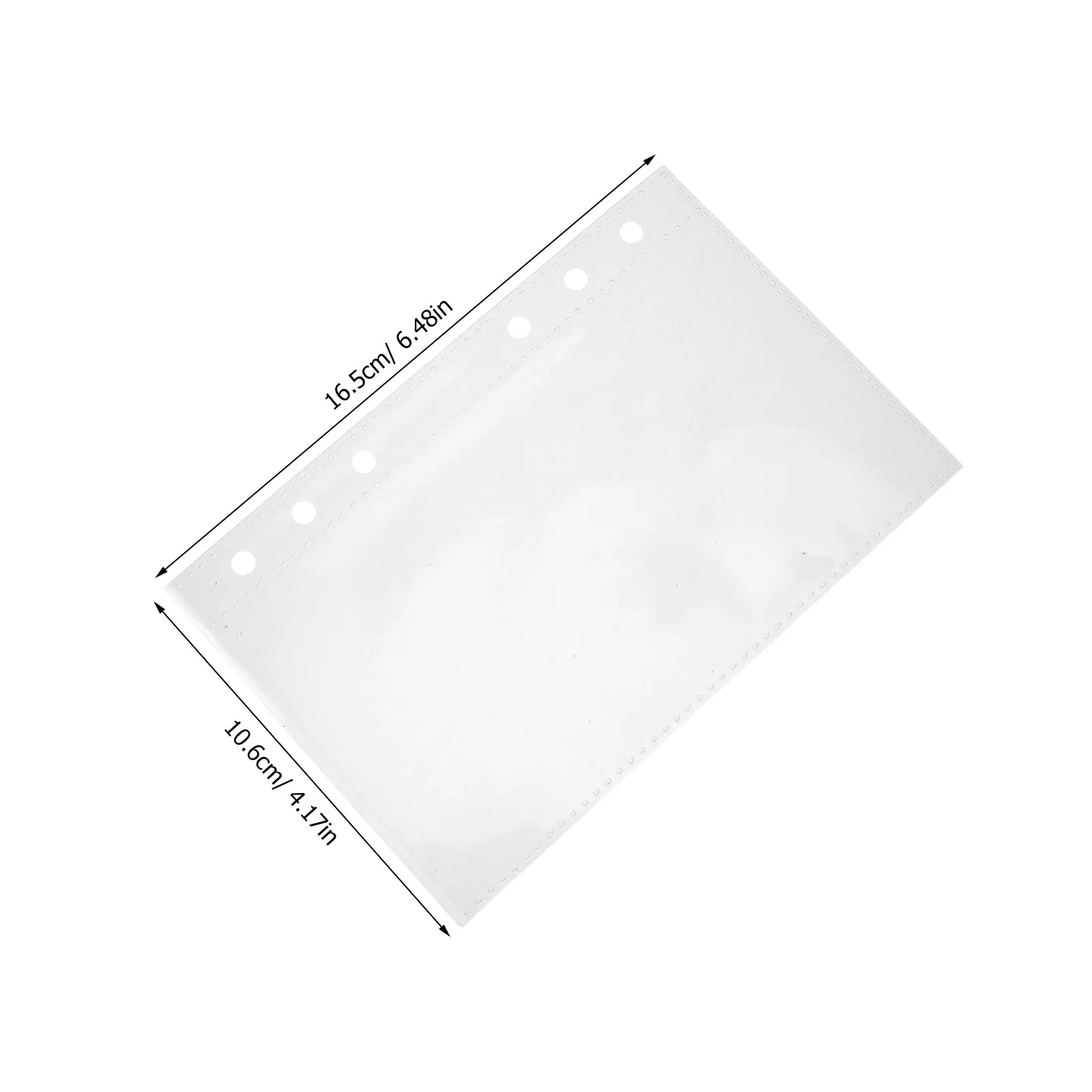 20 Pcs A6 책장용 레코드 분리 카드 투명 리프 스티커 북 플라스틱 슬리브 바인더 프로텍터 포켓 홀더