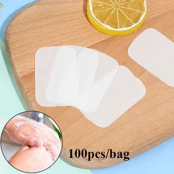 100pcs/lot Portable Bath Hand Washing Slice Sheets Travel Scented Foaming Soap Paper Portable Disposable Soap Paper