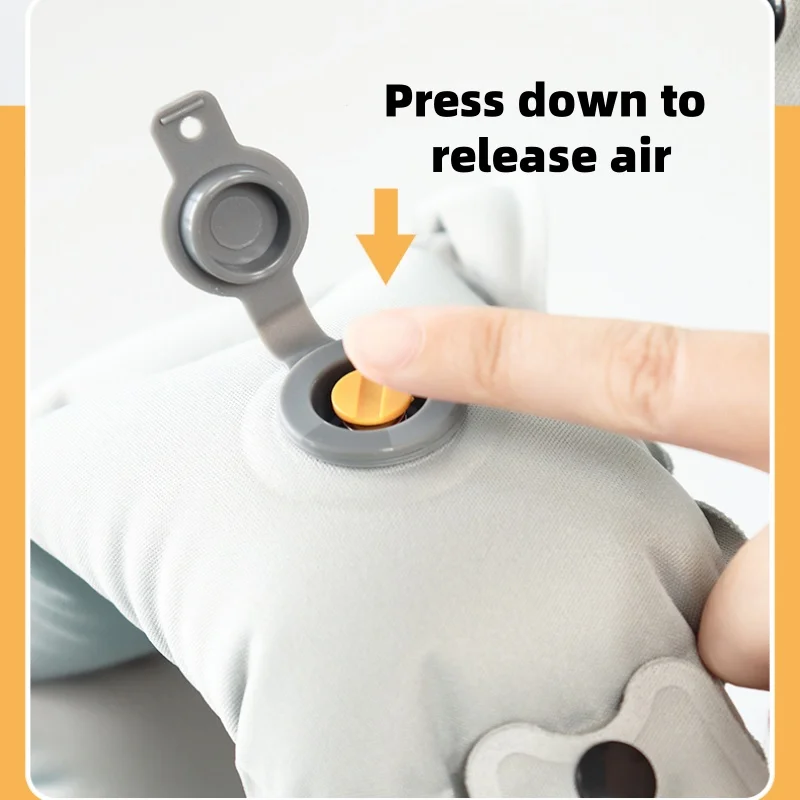 Car Inflatable U-shaped Pillow For Travel Napping Rest Neck Protection Easy Store Portable Car Inflatable U-shaped Pillow