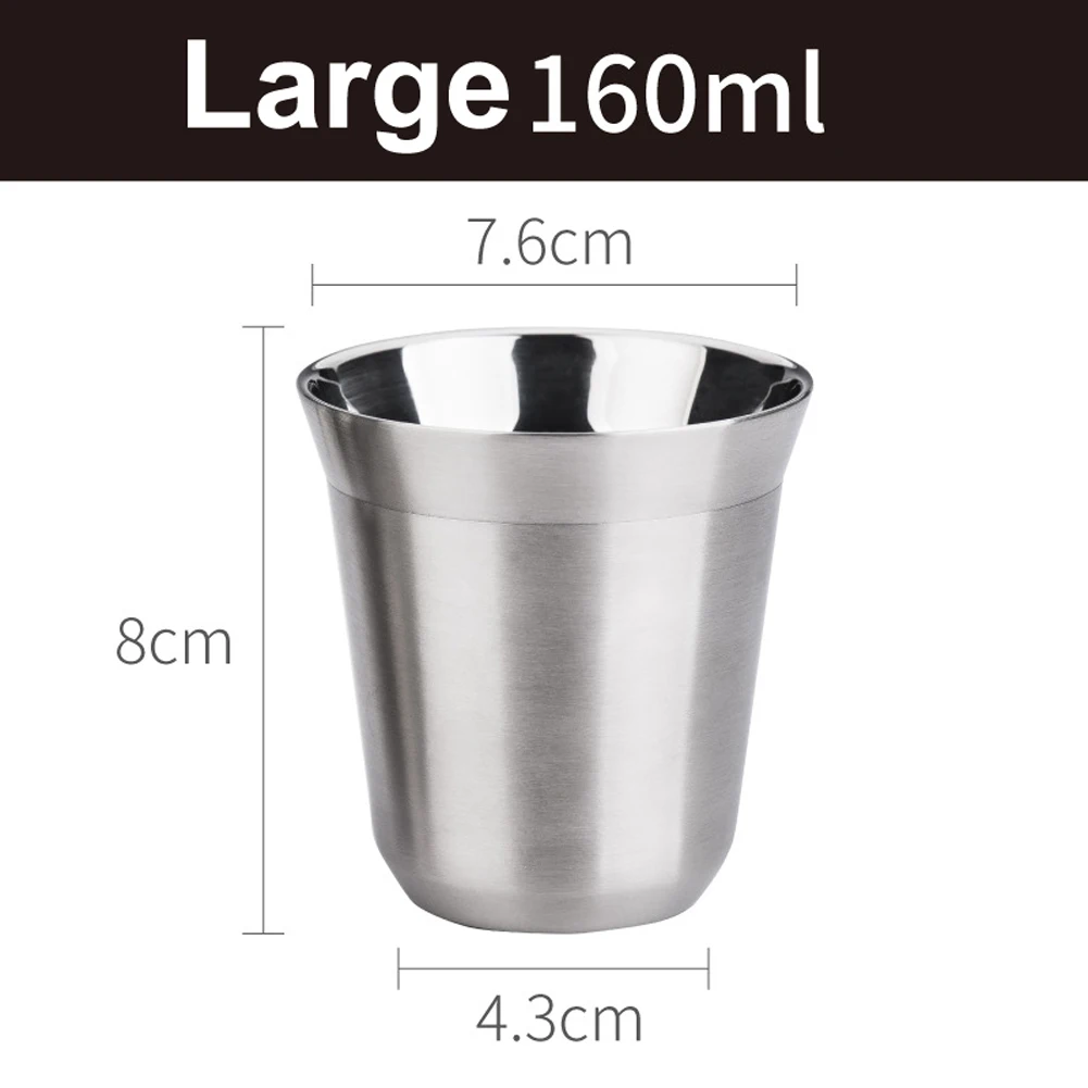 

80ml/160ml Double Wall Stainless Steel Coffee Mug Portable Cup Travel Tumbler Coffee Jug Milk Tea Cups Office Water Mugs 2023New