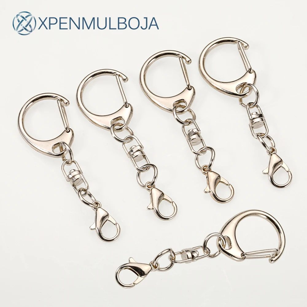 510pcsLobsterClaspKeyRing57mmKeychainCshapeClaspsConnector