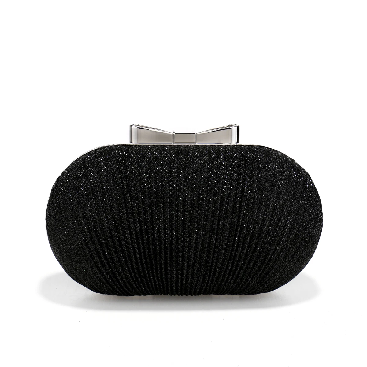 Women Clutch Bags Ruched Evening Golden Metal Chain Handbags