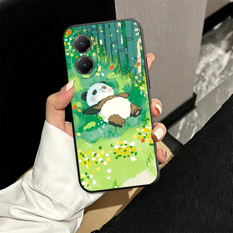Adorable Cartoon Panda Soft Phone Case