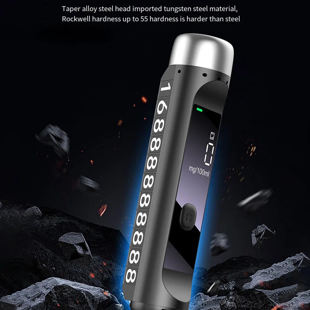 Automatic Rechargeable Alcohol Tester Car Mounted Alcohol Detector Accurate Breathalyzer FOR Safe Parking Number Plate