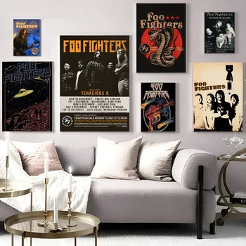 F-Foo F-Fighters 만화 DIY 스티커 포스터, 방수 종이 스티커, 커피 하우스 바 스티커, 벽 그림