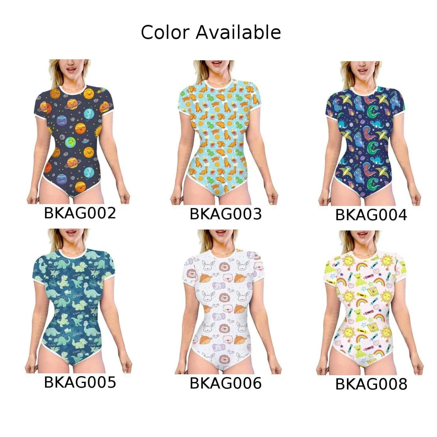 Women Bodysuit Sleep Wear Set Women Jumpsuit Floral Print Pajama Romper Women Summer Casual Slim Rompers Adults Cartoon Print Short Sleeve Round Neck High Waist Playsuits Home Sleepwear
