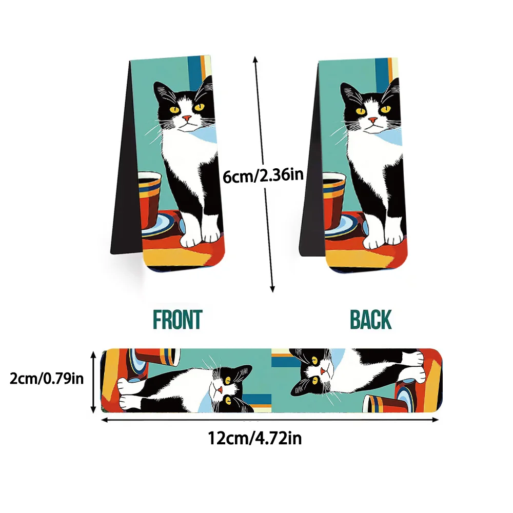 Magnetic Bookmark 5PCS Cute Simple Fun Cat Art Creative Animal DIY Paper Books Page Marking animal bookmark bookmarks stationery supplies