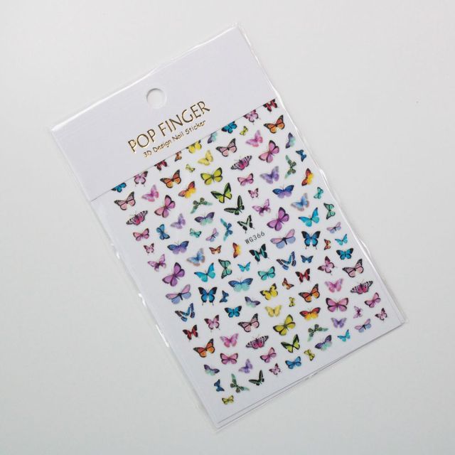 Craft Sticker 3D Nail Art Sticker Ultra-thin Butterfly Nail Art Decoration Sticker Holographic Laser Butterfly Nail Decals