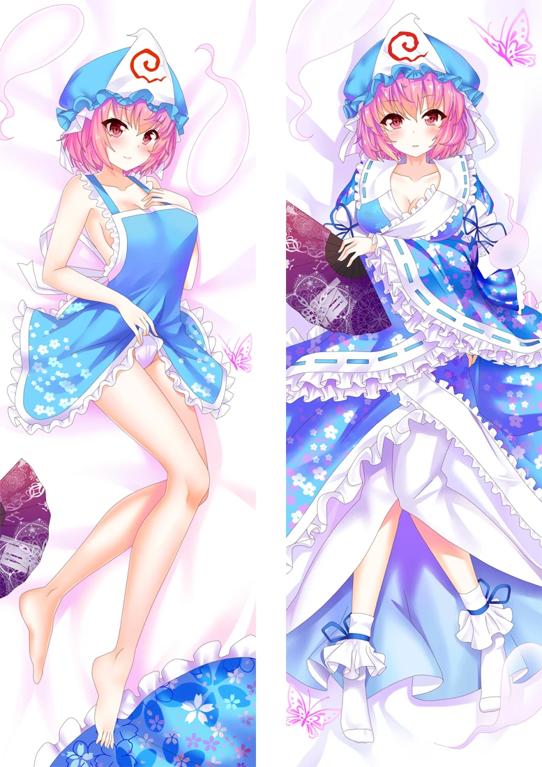 

Touhou Project Saigyouji Yuyuko Darling Dakimakura Pillow Case Anime Game Cosplay Hugging Body Cartoon Accessories