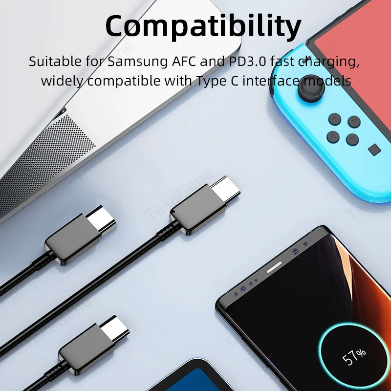 High-Power 5A USB-C Fast Charging Cable, 45W