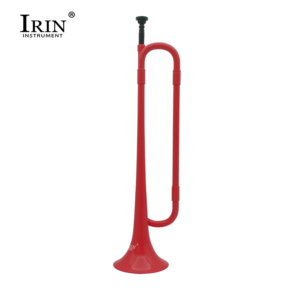 B Flat Bugle Trumpet School Band Cavalry Plastic Horn With Mouthpiece Brass Musical Instrument For Kid Beginner Present