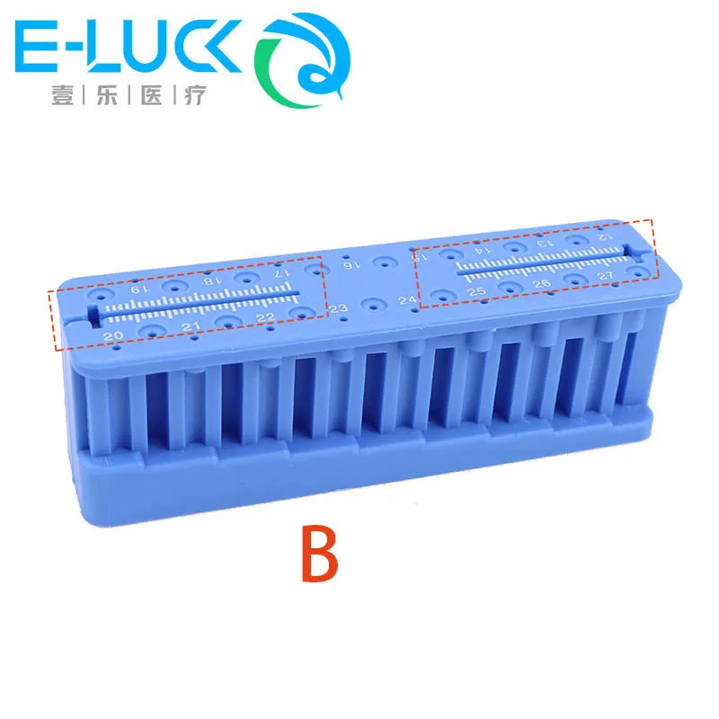 1Pc Dental Endo Measuring Plastic Endodontic Block Files Dentist Instrument Ruler Blue