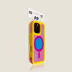 Ultra Slim MagSafe Magnetic Phone Case - Shockproof Matte PC Cover with Air Wireless Charging Compatibility - iPhone 16 Pro Max (Yellow)