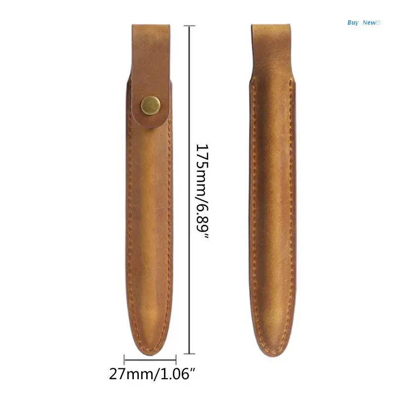 20CE Vintage Leather iPencil 2nd Gen Bag Holder Tablet Touch Pen Pouch Protective Sleeve Cover Anti-scratch for Office School