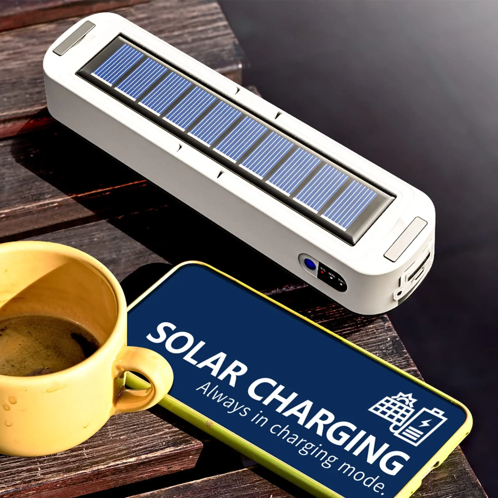 

Solar Rechargeable Camping Lantern, 3600mAh Power Bank, 4 Modes LED Light for Car, Home, Outage,Attic,Garage,Backyard