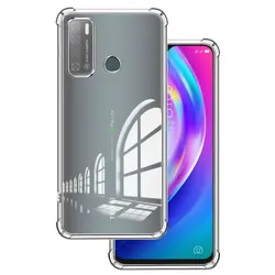 Transparent Shockproof Silicone Phone Case - Soft Back Cover for Tecno Pouvoir 4 Pro (FSKS)