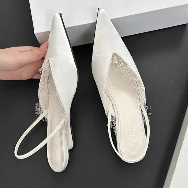 Sandales d'été à bout pointu pour femmes, chaussures à talons hauts, mode Banquet, robe de fête de mariage, escarpins de styliste, 2025 1