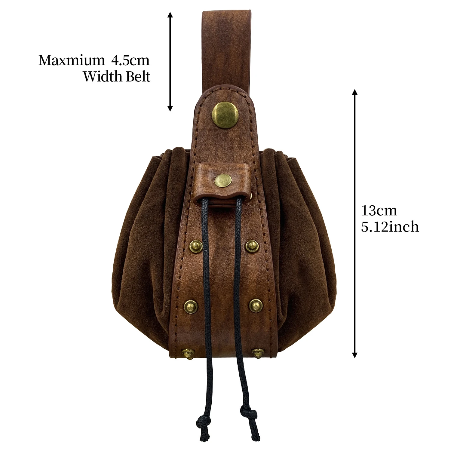 Medieval Vintage Money Pouch Bag Costume Accessory Men Women Viking Leather DrawstringBag Coin Purse