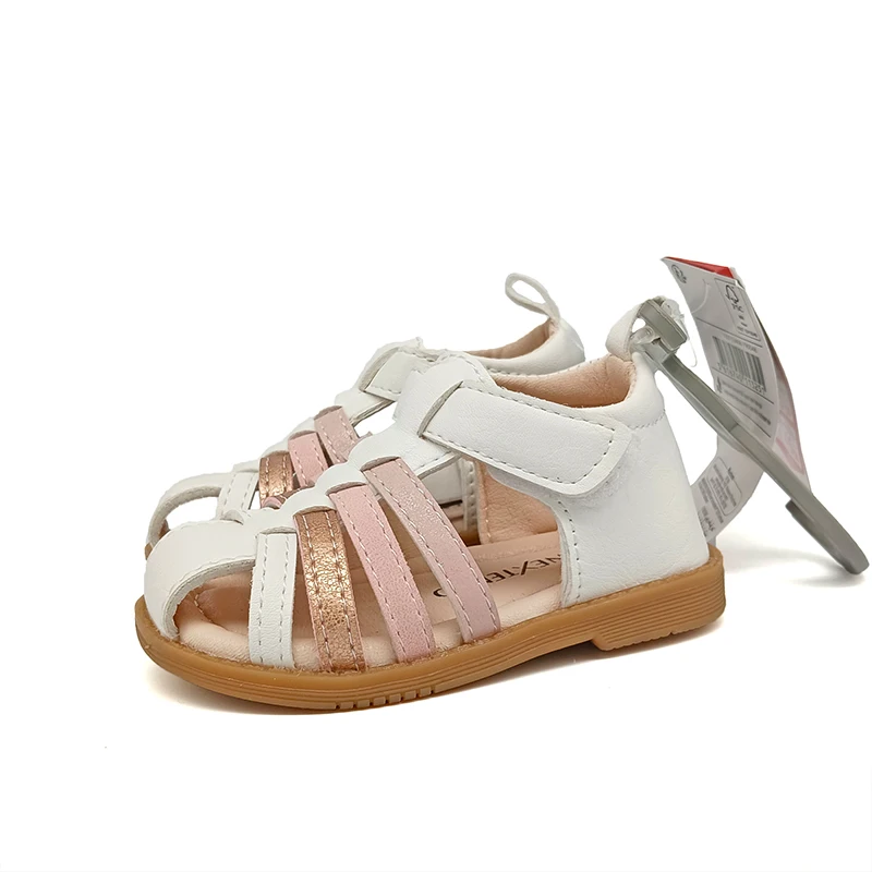 NEW DESIGN 1pair closed Toe PU leather Girl/Boy Children Sandals Orthopedic shoes, kid Soft Sandals
