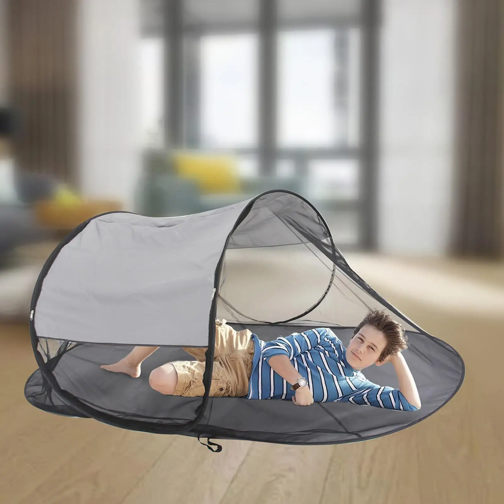 Tents for Camping Foldable Net Tent with Floor Single Person Camping Screen Shelter Portable Screen Houses for Bedding Camping