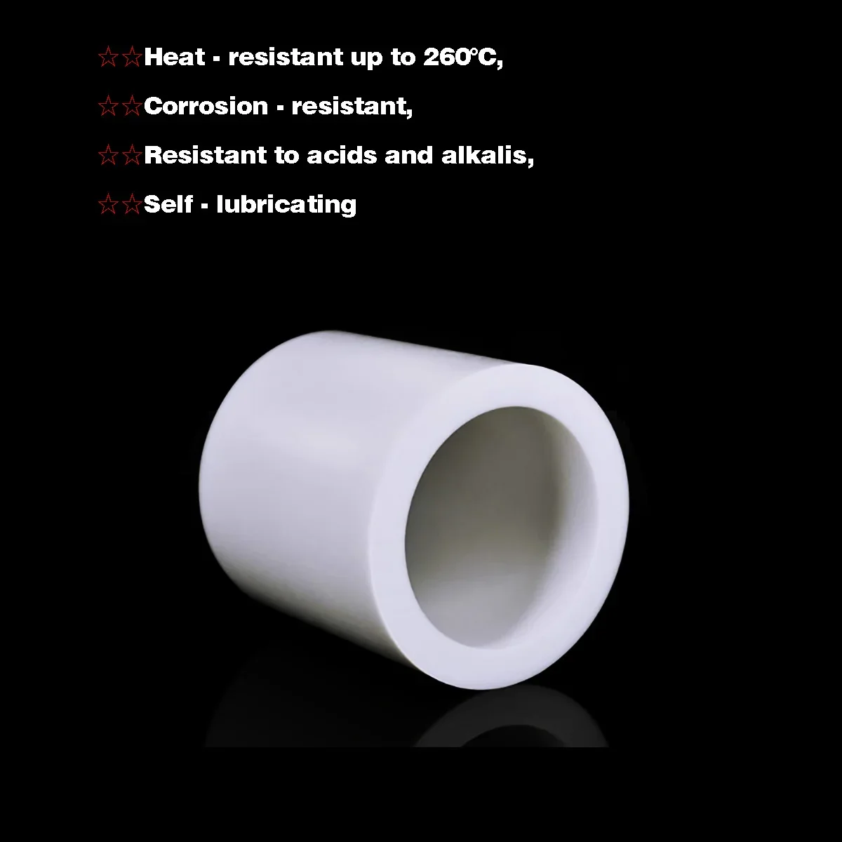1 Stück weißes PTFE-Rohr, Polytetrafluorethylen-Hohlstab, Innendurchmesser 5–20 mm, Außendurchmesser 10–25 mm, ungiftig – Detail 6