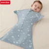 Baby Sleeping Bags Summer Thin Newborn Swaddle Blanket For 0-12Months Promote sleep Infant 100% Cotton Soft Newborn Blanket 2