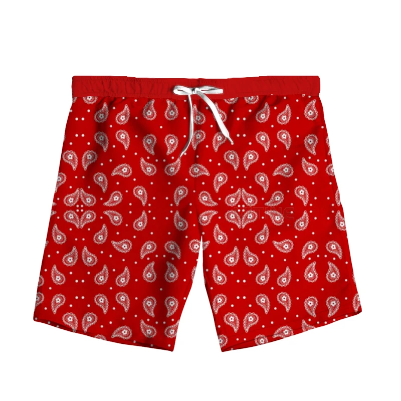 

New 3D Printing Bandana Fashion Men Women Tracksuits Crewneck Hip Hop Shorts Plus Size S-7XL