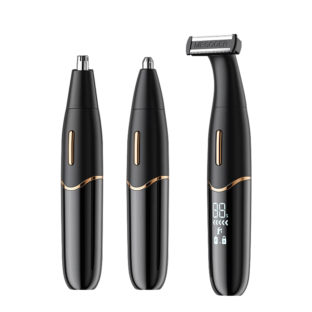 3 in 1 Digital Electric Shaver Nose Hair Remover Eyebrow Trimmer Hari Shaving Body Private Parts